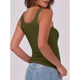 thumbnail image 5 of ANRABESS Womens Sleeveless Scoop Neck Tank Top Ribbed Fitted Summer Basic Slim Cute Tops 2026 Green X-Small, 5 of 8