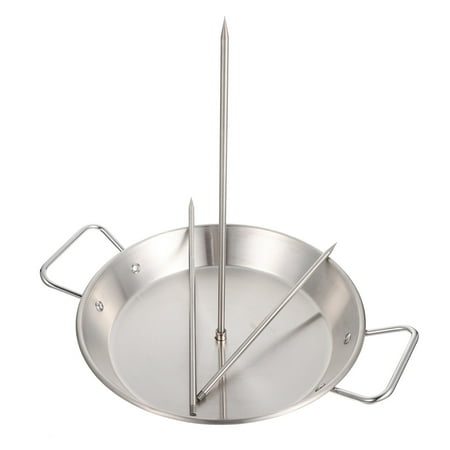 

GYTY Barbecue Grill Stainless Steel Baking Pan Roasting Skewers Vertical Detachable Kebab 36X27CM