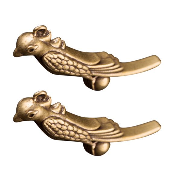 PAMINGONO 2Pcs Handmade Keychain Pendant Ornament Golden for Car and Home Decoration