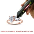 thumbnail image 7 of 1 3/4CT 8X5MM Pear Shape & 6MM Cushion Cut Lab Created Moissanite Diamond Toi Et Moi 2-Stone Engagement Ring For Women In 14K Rose Gold Over Sterling Silver (VVS1 Clarity, 1.75 Cttw)-8, 7 of 7