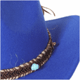 thumbnail image 2 of Ginsiom Western Cowboy Hat for Men Women Roll Up Felt Cowgirl Hat with Belt Buckle, 2 of 4
