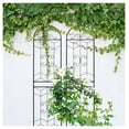 thumbnail image 2 of 2 Pack Metal Garden Trellis 86.7" x 19.7" Rustproof Trellis for Climbing Plants Outdoor Flower Support Black, 2 of 5