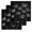 Black, variant on Black Dandelion Kitchen Dish Towels for Drying Dishes Set of 4, Country Modern Minimalist Flower Waffle Weave Microfiber Hand Tea Bathroom Towels Quick Dry & Absorbent Towel 15.7x23.6