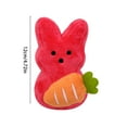 thumbnail image 2 of Easter Peep Plush Toys, 5 Inch Easter Shaggy Bunny Peep Collectible Plush, Easter Bunny Stuffed Animals with Carrot, Adorable Easter Basket Stuffers for Kids (Red）, 2 of 5