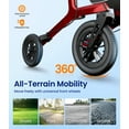 thumbnail image 4 of VOCIC Rollator Walker Z57 Outdoor with 12" All Terrain Wheels, 7-Level Height Adjustment, Safety Brakes, Storage Bag, Cup Holder-Red, 4 of 10