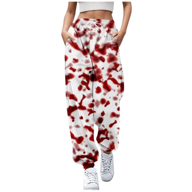 WILLBEST Pantalones Deportivos Casuales para Mujer, Cómodos, con Cordón y Estampado Floral, para Uso Diario Extra Grande