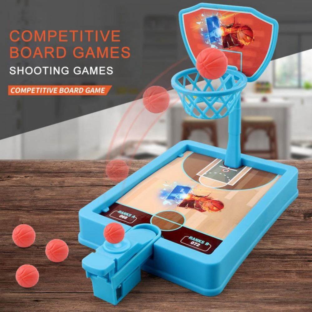 Tabletop Games 2-Player Desktop Table Basketball Games Classic Basketball  Shooting Toy Pool Toys For Toddlers 1-3 Plastic As Shown