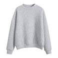 thumbnail image 6 of FASHOFT Crew Neck Sweatshirt For Women Oversized Long Sleeve Solid Comfy Pullover Basic Hoodie Fall Outfits Grey XXXXL, 6 of 6