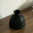 thumbnail image 6 of Modern Inkwelll Bottle Shaped Ceramic Table Vase Flower Holder, Black Set of 2, 6 of 7