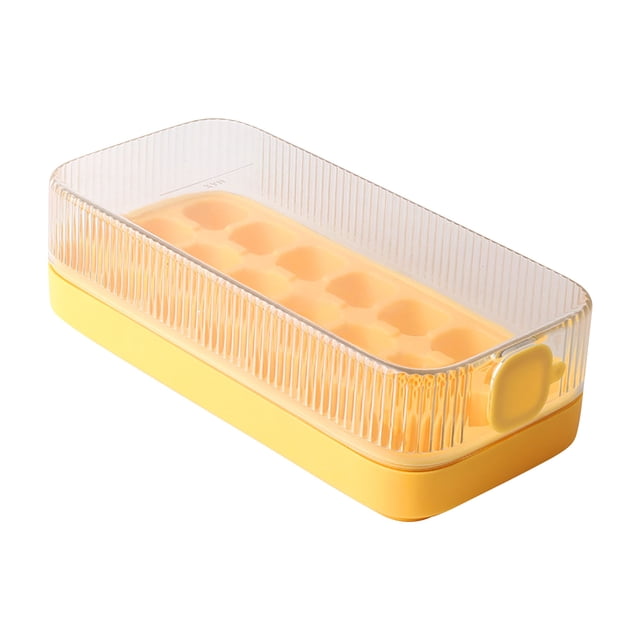Ice Cube Trays,Ice Cube Mold Ice Tray Summer Household Ice Box Ice Maker Ice Cubes Molds Self Made Ice Cubes Press Type Household Water Filled Ice Storage Ice Making Box Ice Cube Tray