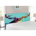 thumbnail image 2 of Deer Headboard, Modern Illustration of Low Poly Deer with Triangle Psychedelic Polygonal Style Retro, Upholstered Decorative Metal Bed Headboard with Memory Foam, Full Size, Multicolor, by Ambesonne, 2 of 4
