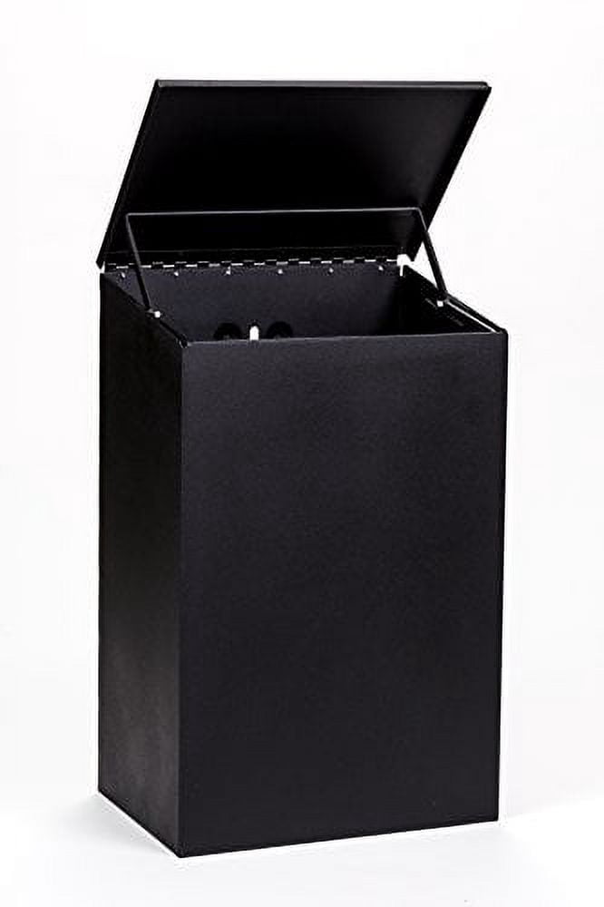 Standard Low Profile Dog Waste Station / EZ_Tie Hanging Bag System_Square Can(Matte Black)