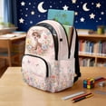 thumbnail image 3 of Xoenoiee Deer Swan Butterfly Flower Print Kids Backpack 17 Inch Lightweight School Bag for Girls, Multi-Pocket Travel Laptop Backpack Bookbag with Front Pocket for Elementary Middle School, 3 of 7
