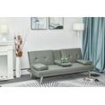 thumbnail image 5 of Neza Convertible Faux Leather Sofa Bed  - Grey, 5 of 18