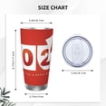 thumbnail image 4 of Feliz Año Nuevo 2025 Vaso de acero inoxidable de 20 oz Taza de café de viaje Taza térmica portátil con tapas, 4 of 7