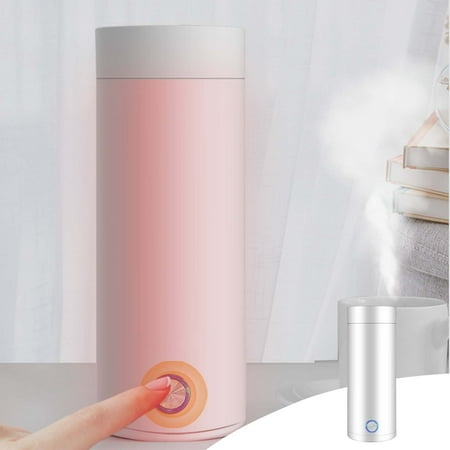 

100Fens Portable Electric Kettle for Travel - Small Electric Thermos/Heating Cup/Bottle - Single Size Personal Tea Maker - Quick Boiling Hot Water Mini Boiler/Heater/Warmer