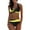 Yellow, variant on Cathalem Women's Bikini Set Two Piece Swimsuits High Waisted Scoop Neck Spaghetti Adjustable Straps Textured (White,S)