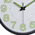 thumbnail image 3 of Wall Clock 12 Inch Luminous Wall Clock Minimalist Round Quartz Clock for Bedroom Living Room Decoration, 3 of 8