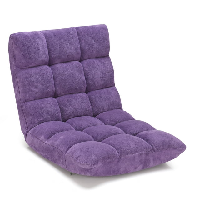 Patiojoy Chaise de Sol Réglable à 14 Positions, Fauteuil de Jeu Rembourré Inclinable