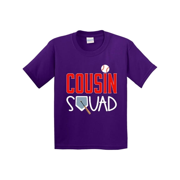 Inktastic Cousin Squad Baseball and Bat Youth T-Shirt