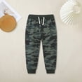 thumbnail image 2 of Zanarzt Kids Summer Pants Boys Toddler Boys and Girls Cotton Pull on Sweatpant with Drawstring Back to School Clothes Dark Green,6-7 Years, 2 of 8