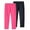 Hot Pink, variant on 2 Pack Child Girls Leggings Full Length Stretch Yoga Pants Toddler Elastic Waist Running Workout Tights 3-12 Y