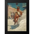 thumbnail image 2 of Wyeth, N.C. 11x14 Black Modern Framed Museum Art Print Titled - Bronco Buster, 2 of 5
