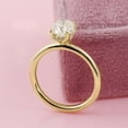 thumbnail image 3 of solitaire jewels Tulip setting 1.75CT Oval Moissanite Hidden halo Engagement Ring For Women, 14K Yellow Gold, 3 of 7