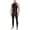 Black, variant on Glossy Jumpsuit for Men Zipper Front Quick Drying Nylon Tight Active Base Layers Underwear Tracksuits White M