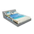 thumbnail image 2 of Ambesonne Tropical Fitted Sheet & Pillow Sham Set, Tropical Beach Palm Trees, Queen, White Green Blue, 2 of 2