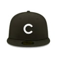 thumbnail image 2 of Men's New Era Black Chicago Cubs Team Logo 59FIFTY Fitted Hat, 2 of 6