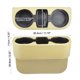 thumbnail image 4 of Relleno de espacio para asiento de coche, portavasos multifunción, organizador de asiento de coche, consola, caja de almacenamiento de bolsillo lateral, color Beige, 4 of 7