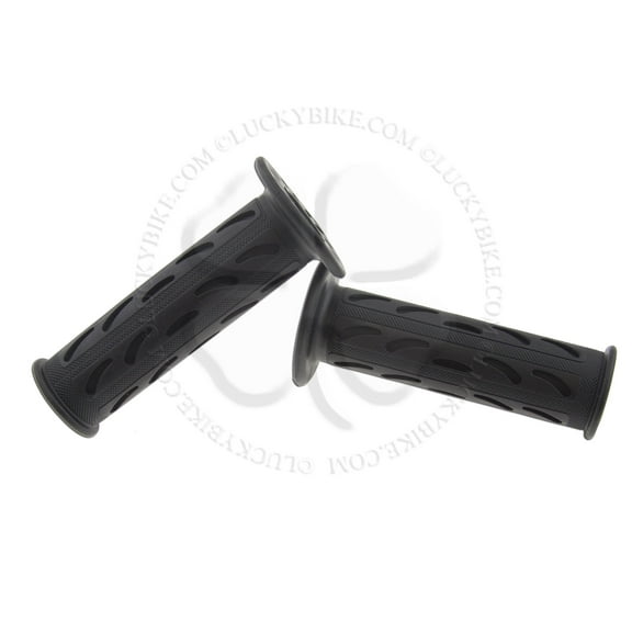 Black Universal Motorcycle Hand Grips 7/8 Handlebars GSXR GSF CBR Ninja ZX YZF