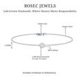 thumbnail image 6 of Rosec Jewels Lab Diamond Chain Bracelet - Classic Round Diamond Bracelet (Ef-Vs Quality) - Gift for Valentines Day, 18K White Gold, 7.0 inches, 6 of 7