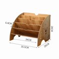 thumbnail image 2 of Desktop File Storage Holder Office Study Tabletop Document Organizer Rack, 2 of 5
