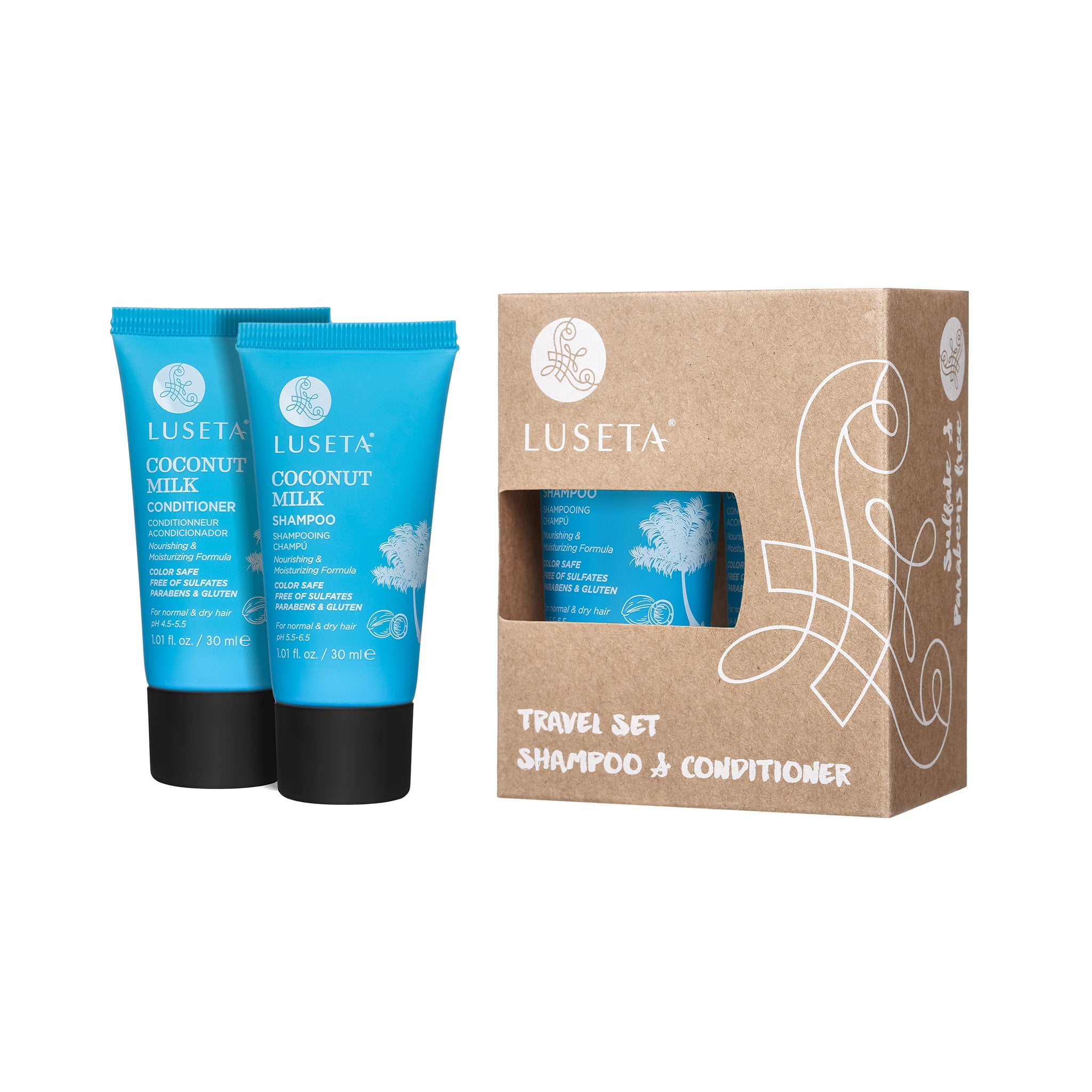 Luseta Coconut Milk Shampoo & Conditioner Travel Set 2 x 1.01oz for