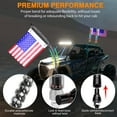 thumbnail image 2 of Nilight Spiral RGB LED Whip Light for Offroad Truck UTV ATV Dune Buggy RZR Polaris 2FT 2Pcs, 2 of 7