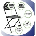 thumbnail image 3 of Fan Back Plastic Folding Chairs, Black, 8 Pack, 3 of 10