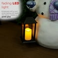 thumbnail image 3 of Alpine Corporation SKY562L-TM Lavender Winter Snowman Holding Lantern Statue with Warm White Flashing LED Candle, 3 Feet Tall, Indoor/Outdoor Holiday Decoration , Christmas Decoration, 3 of 12