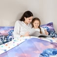 thumbnail image 5 of Manfei Cartoon Unicorn Animal Bedding Sets Twin with Comforter for Kids Girls, Rustic Floral Comforter Sets, Colorful Stars Reversible, 2pcs, 5 of 8