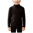 thumbnail image 4 of OJSFQUFP Kids Ribbed Sweater Solid Color Long Sleeve Slim Fit Knit Base Layer Shirts for Boys Girls, 4 of 9