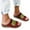 Red, variant on POIUYTR Wedge Sandals for Women Dressy Summer Slip On Sandal Slides Comfortable Walking Sandals