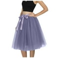 thumbnail image 1 of IROINNID Empire Waist tail Skirts For Women Basic Versatile Stretchy A-line Flared Casual Skater Skirt Solid Color Skirt, 1 of 5