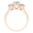 thumbnail image 4 of Three-Stone Engagement Ring for Women - 1.97ct Moissanite in 14K Rose Gold Promise Ring, 4 of 6