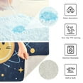 thumbnail image 3 of Yayeee Bath Rug for Bathroom Floor Non Slip Rectangle Fluffy Soft Absorbent Mat, 16"x24", Orange Cat Planet, 3 of 7
