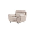 thumbnail image 6 of EK078 Light Gray Color With Italian Leather Chair, 6 of 6