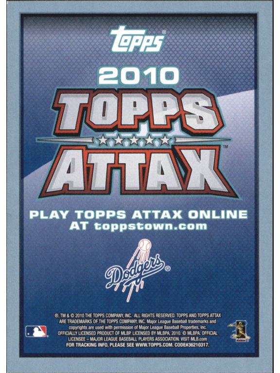 2010 Topps Update Attax Code Cards #53 Andre Ethier MLB Baseball Trading Card