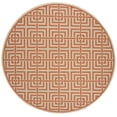 thumbnail image 2 of Safavieh Linden Derbhile Geometric Indoor/Outdoor Area Rug, Cream/Rust, 6'7" x 6'7" Round, 2 of 8