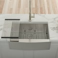 thumbnail image 2 of 24 Inch Farmhouse Kitchen Sink,Stainless Steel Kitchen Sink with Stainless Steel Dish Drid,Drain Assembly and Drying Rack,Brushed Nickel, 2 of 8