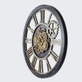 thumbnail image 3 of THE GEARS CLOCK Wall Clock with Real Moving Gears AM-LI_ 36 in Round Vintage-Black, 3 of 10